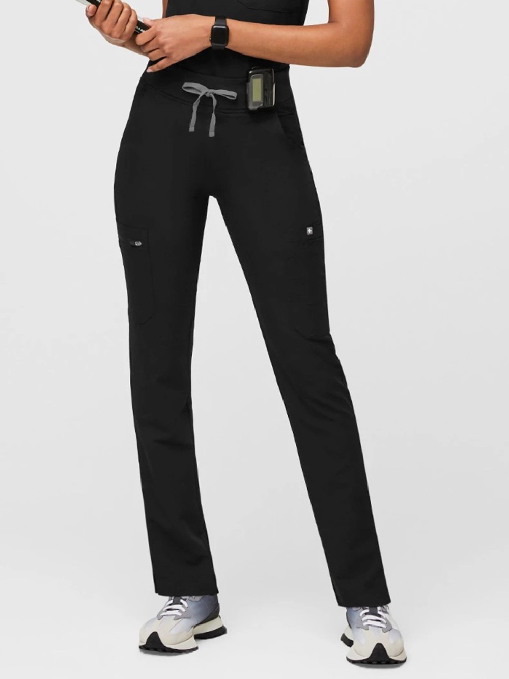 Figs Yola High Rise Slim Fit Pants in Black Size Small